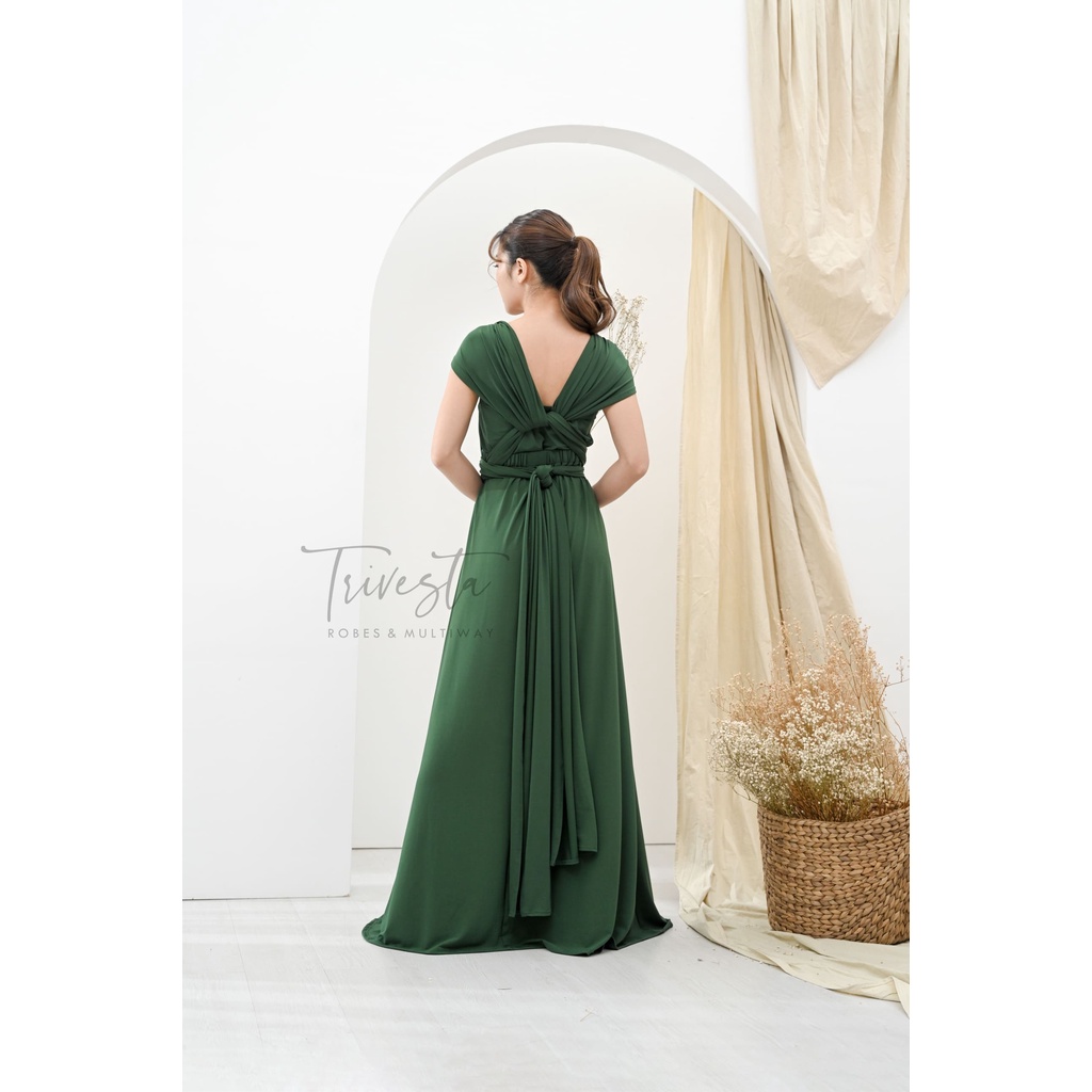 MAXI | EMERALD GREEN | MULTIWAY INFINITY CONVERTIBLE DRESS | FREE KEMBEN &amp; SPECIAL LONG SCRAFT