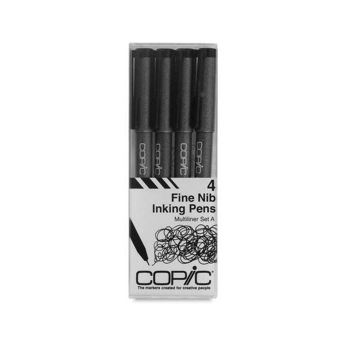 

(BISA COD) COPIC multiliner Fine Nib Inking Pen Set A-Black TERMURAH Kode 710