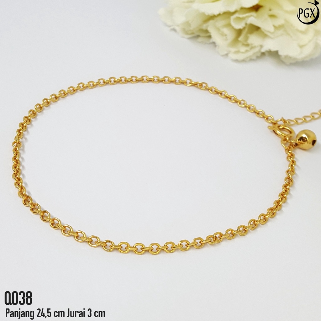 PGX Gelang Kaki Xuping Wanita Lapis Emas Aksesoris Fashion Korea - Q038