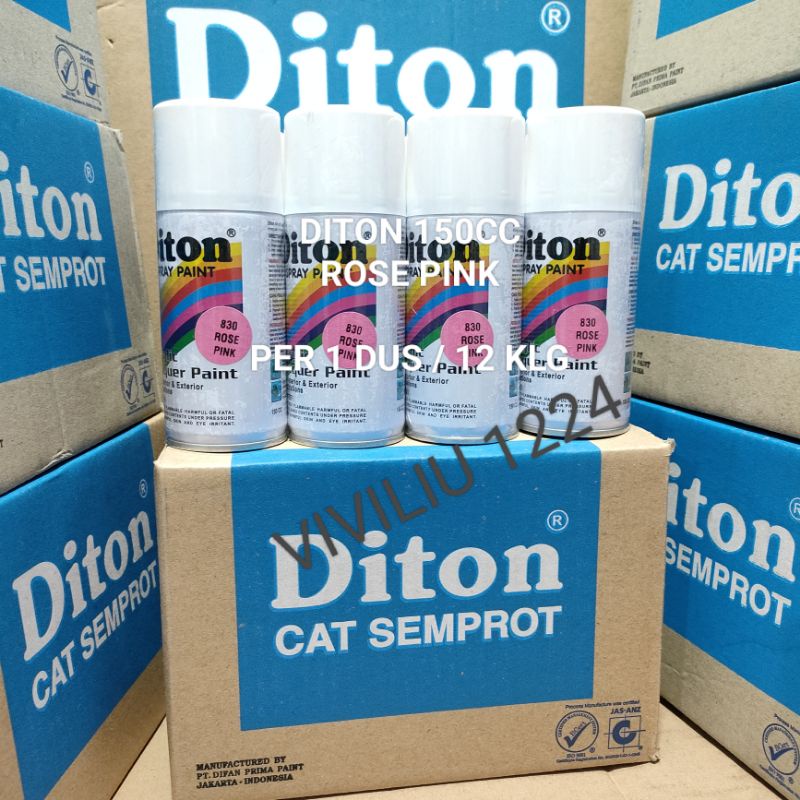 Pilok Cat Diton Rose Pink 830 Per 1 Dus / 12 Klg Merah Muda 150cc Harga Per 1 Dus (12) Cat Semprot Diton 150cc Pilok Diton Pilox Diton Cat Diton 150cc