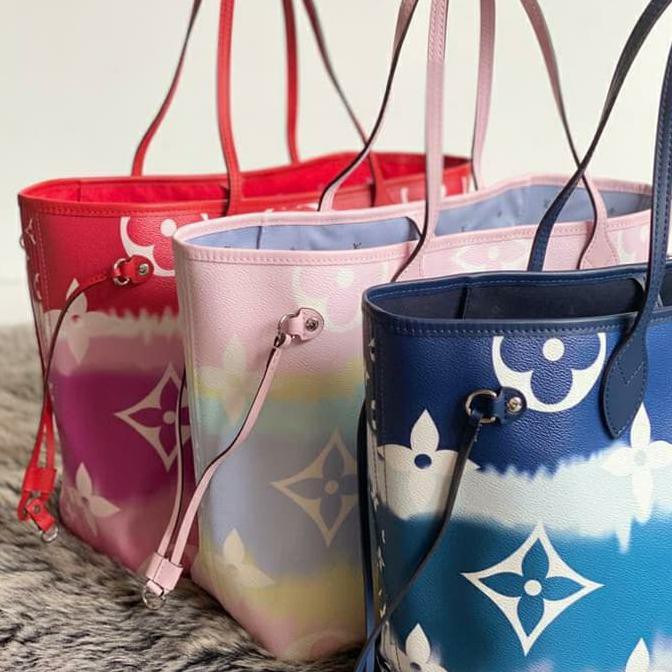 Promo tas tote bag remaja wanita>> tas L*uis vuitton NEVERFULL MM MONOGRAM - ESCALE miror