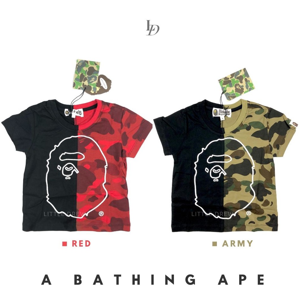 Littledrew - A016 Baju Kaos Anak Bape Camo Army Premium High Quality