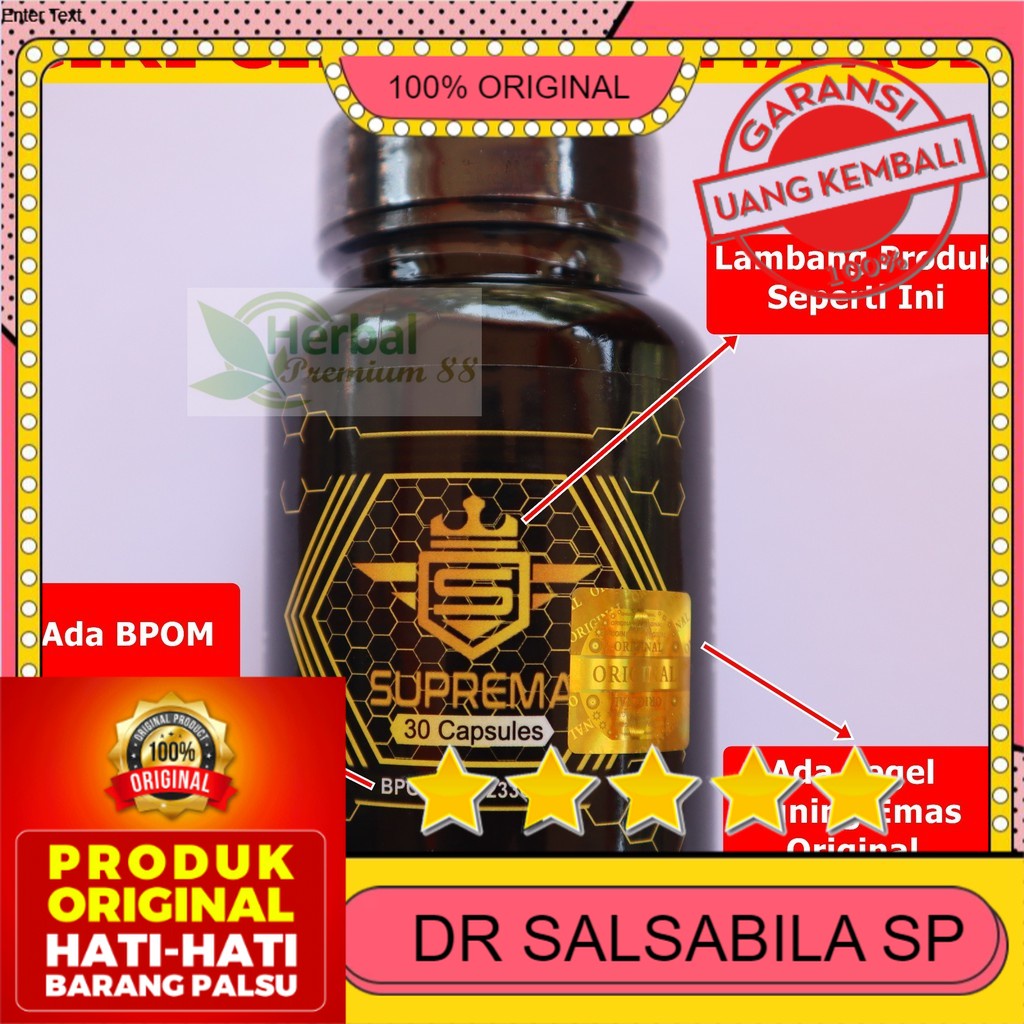 100% ORIGINAL SUPREMA BPOM ASLI ORIGINAL Premium Obat Pembesar Penis Kelamin Vital Kuat Sex Pria Tah