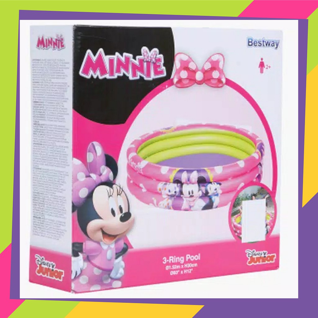 824 Bestway 91066 kolam renang 3 ring karakter mini mouse