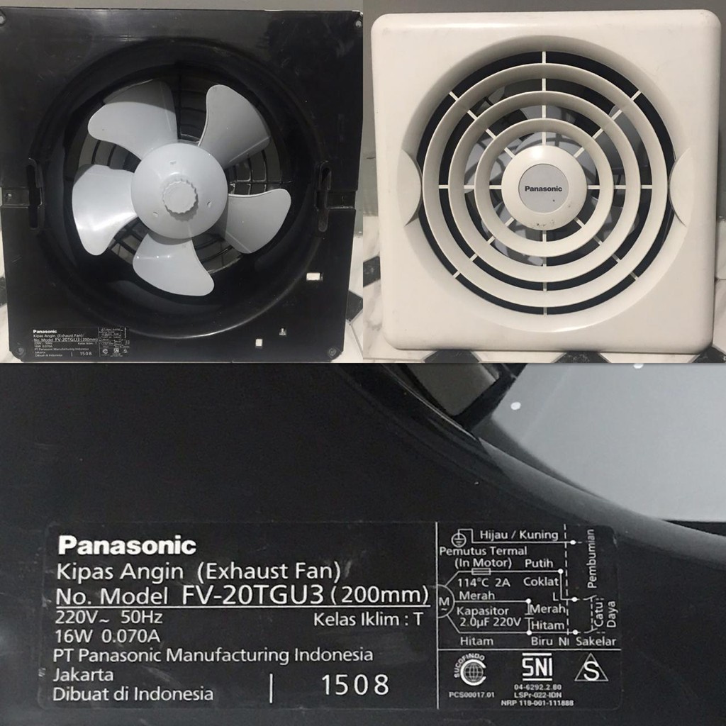 Exhaust Fan Panasonic Type FV-20TGU3 (Kondisi Barang Second)