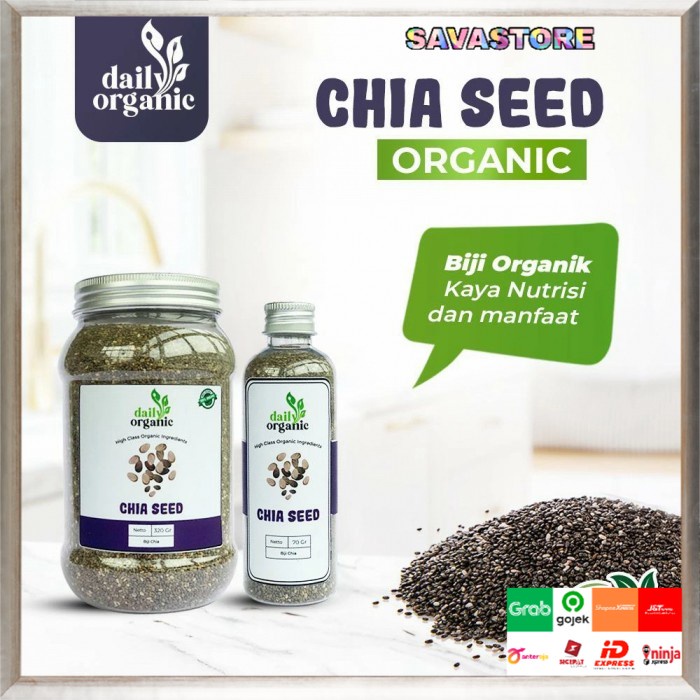 Organic Black Chia Seed Premium non GMO Original / Biji Chia Seeds Hitam Organik Chiaseed Chiaseeds