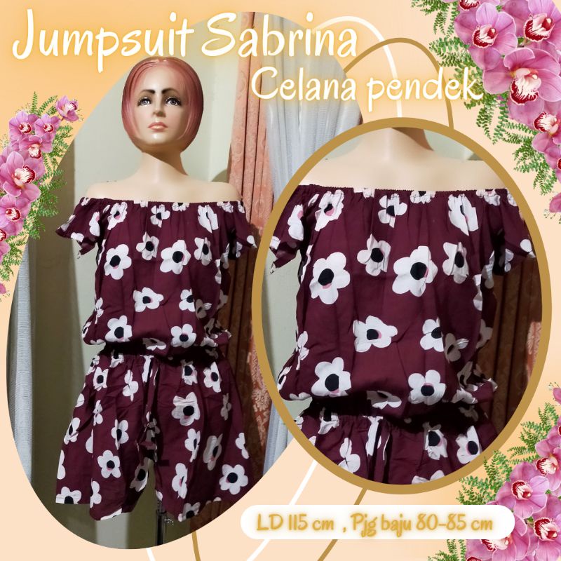 Jumpsuit Sabrina celana pendek