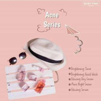 BabyPink Skincare Paket Acne Series BPOM - Cream BabyPink Asli / Cream Pemutih Wajah Berjerawat