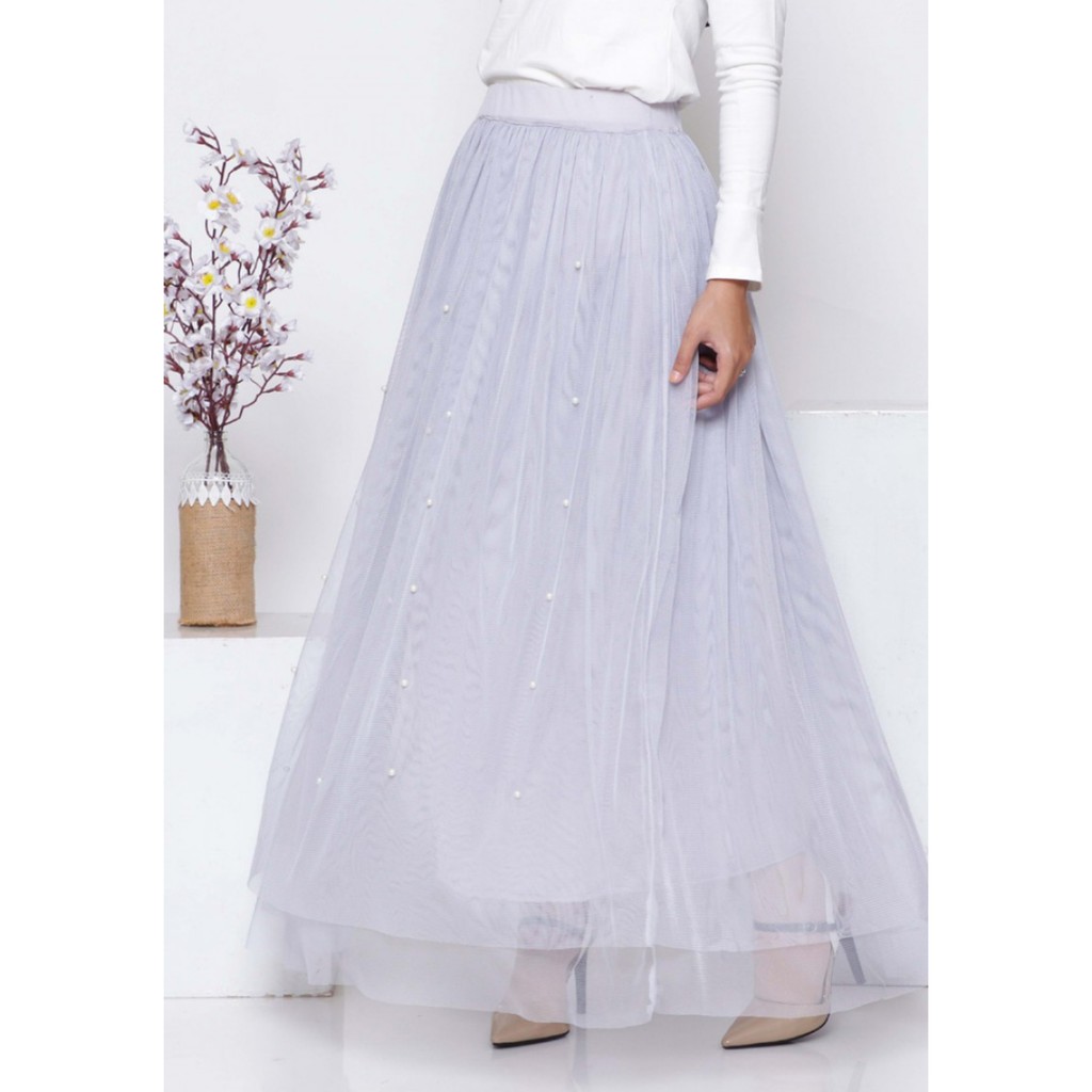 5512 pearl long skirt ( ramadan edition )