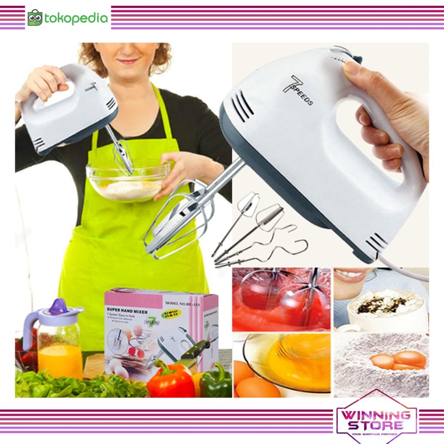 Hand Mixer Dough Cake Multifungsi Hand Mixer Scarlett 7 Speeds Level