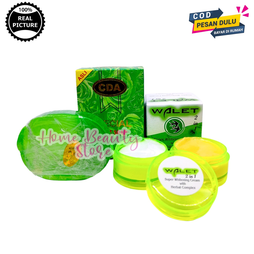 Cream Walet Susun 2 in 1 Day & Night + Sabun CDA special Hijau Original BPOM