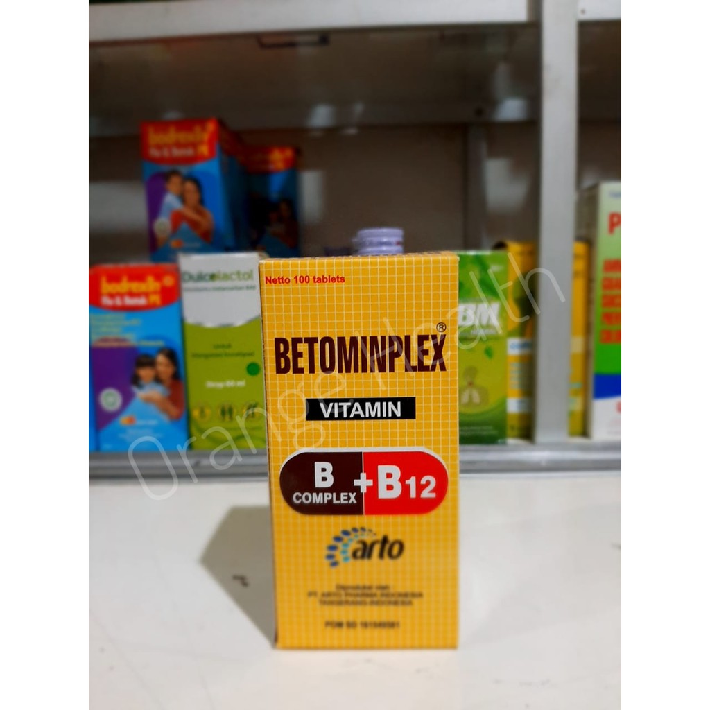 Jual VIT BETOMINPLEX B+B12 VITAMIN B COMPLEX - 100 KAPLET ARTO PHARMA ...