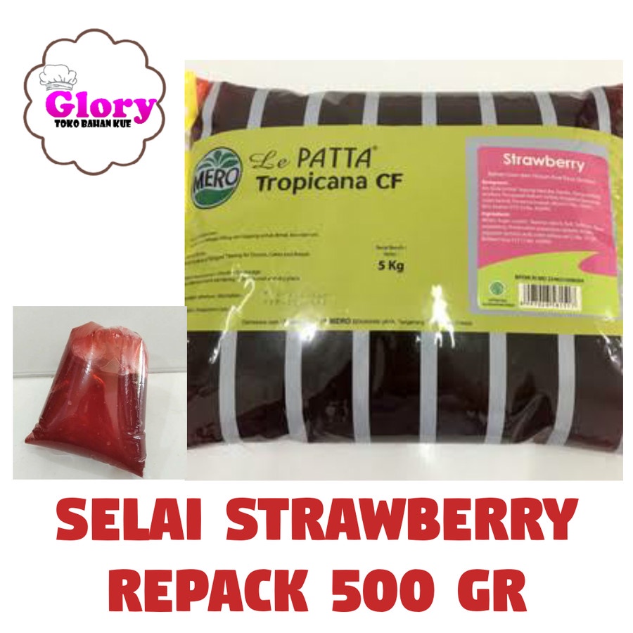 

selai strawberry repack 500gr/selai roti bakar