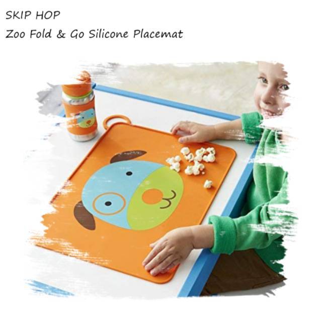 Original Skip Hop Zoo Fold &amp; Go Silicone Placemat
