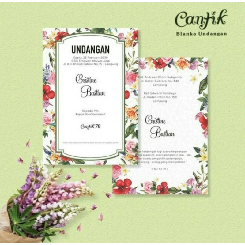Cantik 70 Blangko Undangan Nikah / Ultah / Khitan