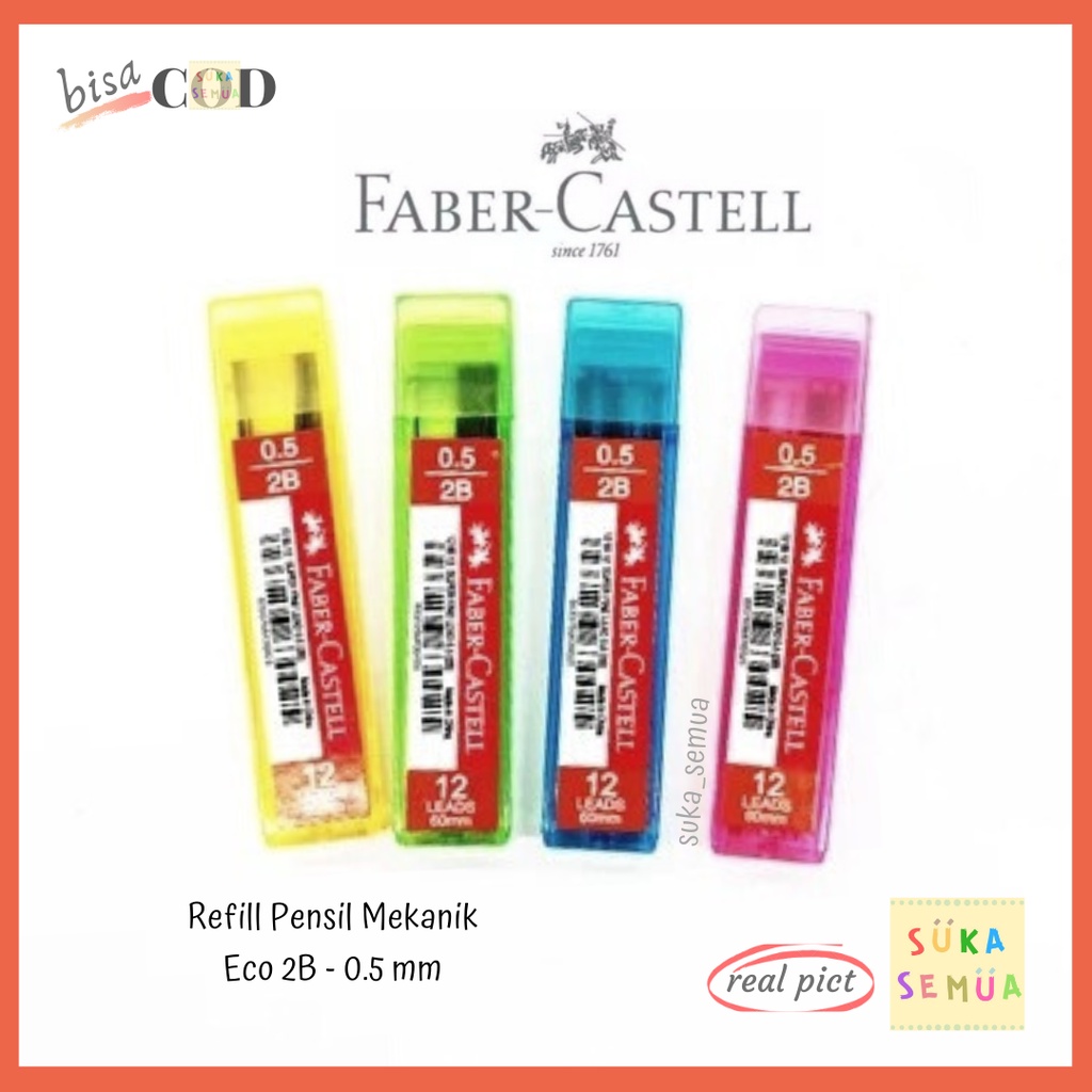 

Isi Ulang Pensil Mekanik Faber Castell Lead Eco 2B - 0,5mm // Pencil Refill Refil Cetek Sekolah Pilot 0.5 Original Murah - COD ( lokasi Bandung )