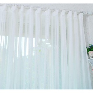 Tirai Pintu  Dan Jendela Bahan Tulle Voile Warna  Putih  