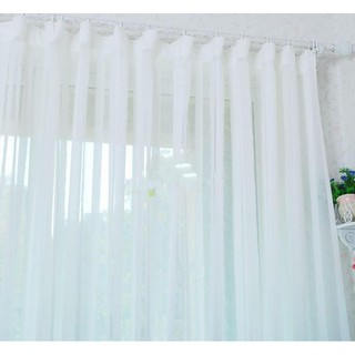 Tirai Pintu  Dan  Jendela  Bahan Tulle Voile Warna  Putih  
