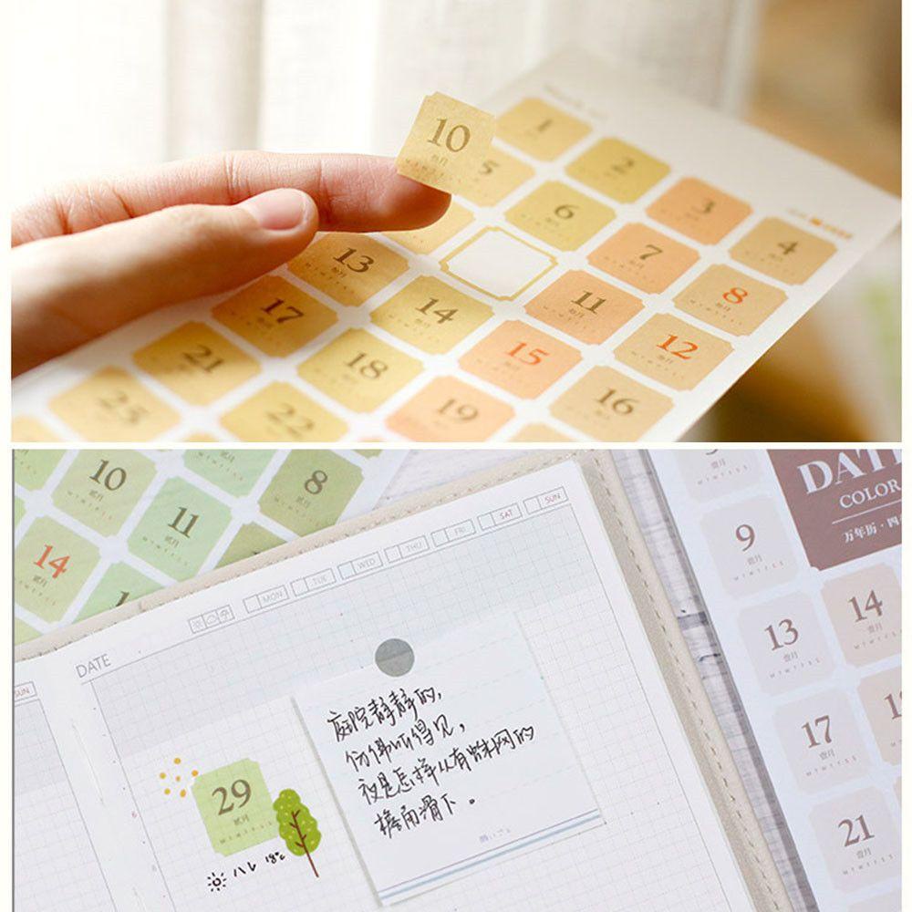 Populer 365hari Tanggal Stiker Notebook Dekorasi DIY Dairy Journal Agenda Planner