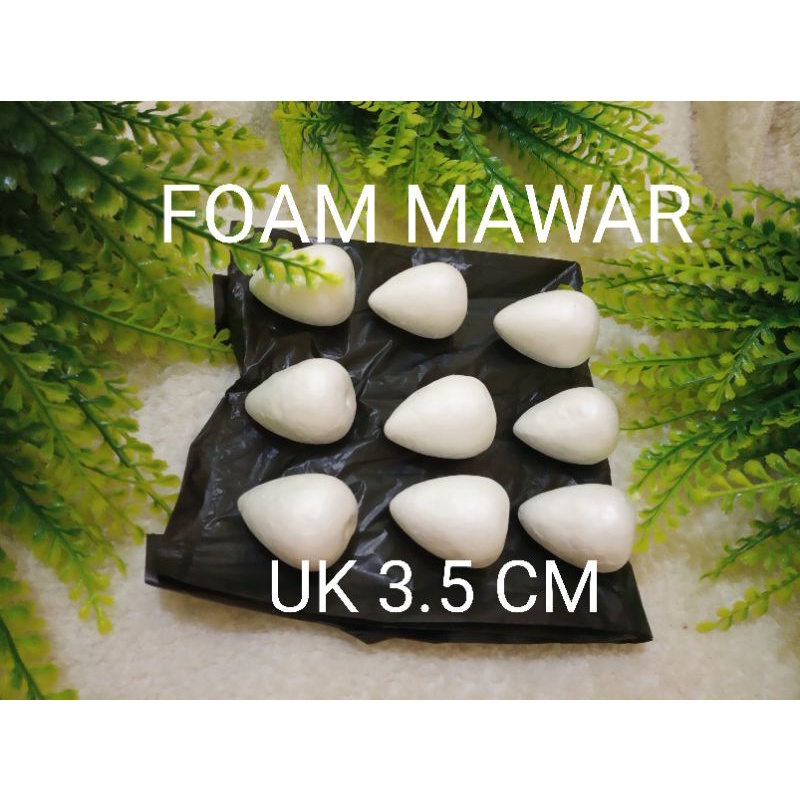 Foam Mawar/Foam Strowberry uk 3.5cm/bahan bunga kain stoking untuk bunga stocking nylon flower murah