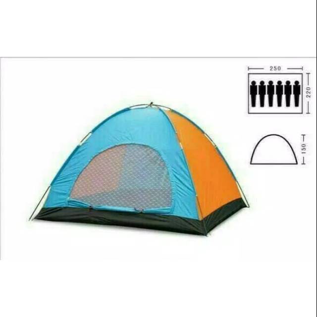 Tenda Dome 6 Orang Camping Kemping Lipat Gunung Tenda Murah Kemah