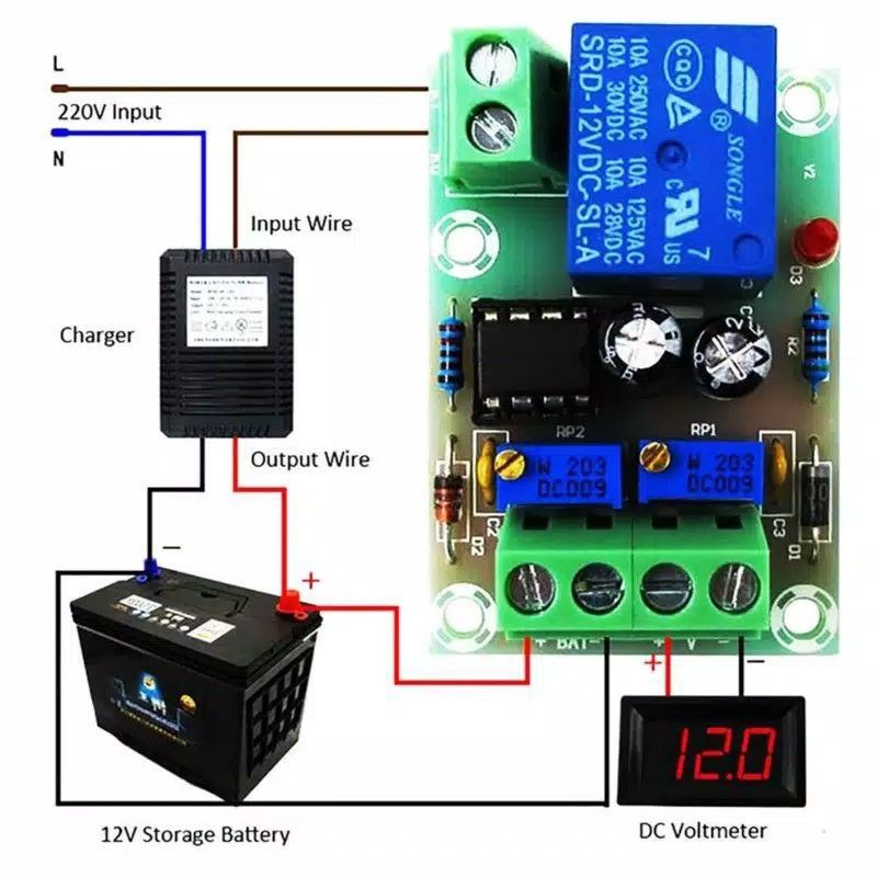 Kit charger aki - Kit Charger Auto On Off 12V - Kit Module Charger Auto On Off 12V