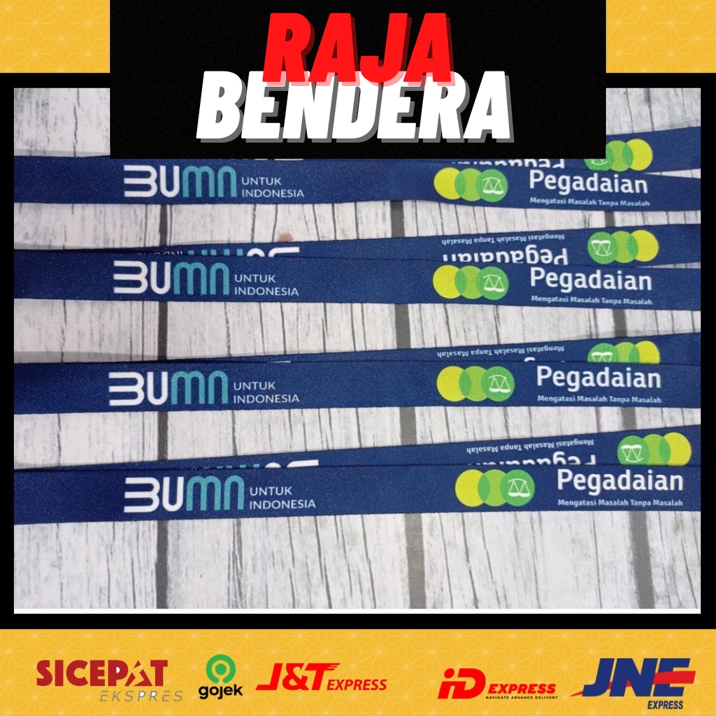 

Lanyard BUMN Pegadaian / Lanyard Pegadaian Custom Printing / Lanyard Nametag / Surabaya