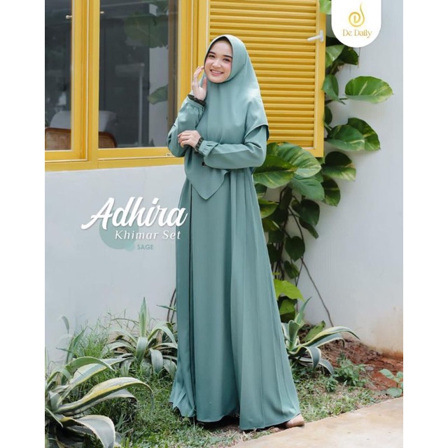Gamis Set Khimar Adhira Dress By: De.daily