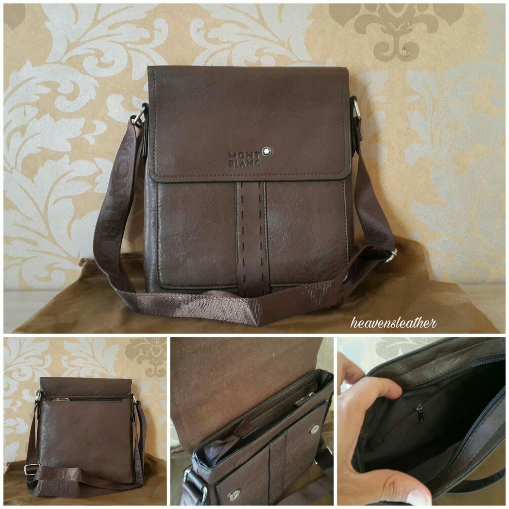 TAS SELEMPANG TAS PRIA TAS COWOK TAS LAKI TAS SLEMPANG TAS IMPORT MONT BLANC KODE 8172