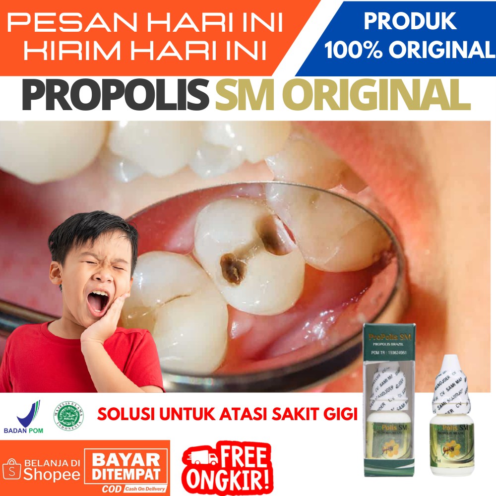 Obat Sakit Gigi-Obat Untuk Gigi Ngilu-Gigi Keropos -Gigi Berlubang-Gigi Bolong - Propolis SM Brazil
