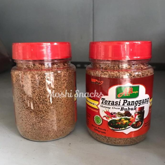 

Terasi Bubuk Super Cap AB Asli Bangka 100gr / Trasi Matang Oven Halal