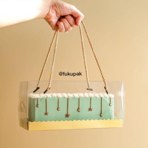

[KODE PRODUK E9JYD7940] Box Mika Tali 20 pcs| Clear Transparent Box | Kotak Hamper Bolu Gulung Brownies Roll Cake Lapis Loaf