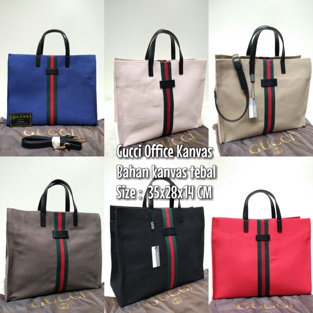 TAS GUCCI OFFICE KANVAS
