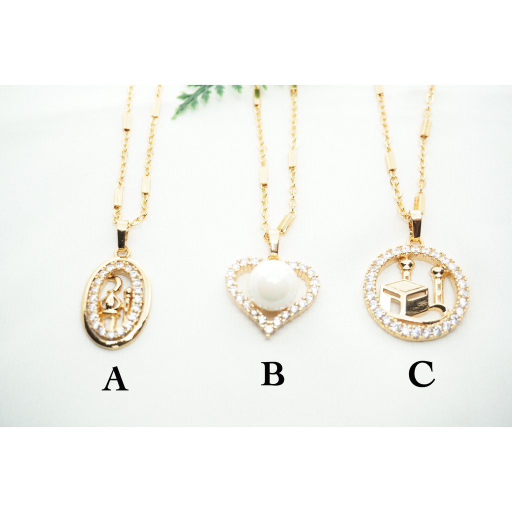 Liontin Lapis Emas (TANPA KALUNG) Masjid Mutiara Kabah LA868788