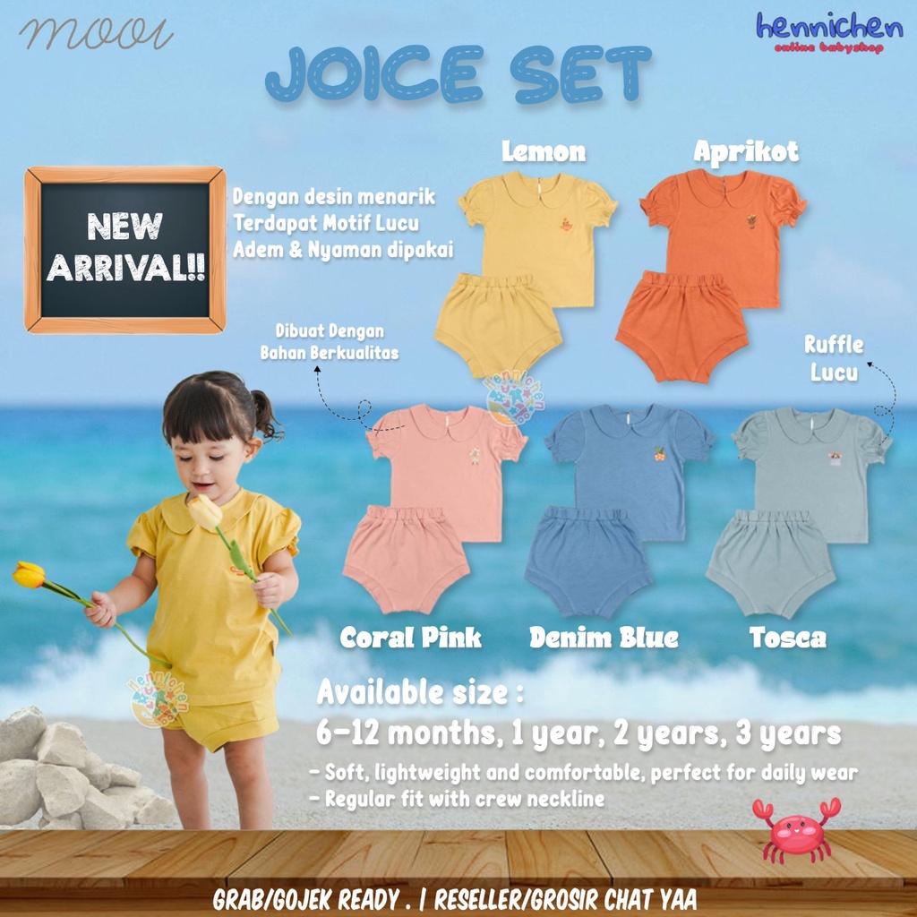 PROMO 7.7 PROMO BAJU LEBARAN MURAH MOOI JOICE SET BAJU PENDEK CELANA PENDEK BAJU SETELAN ANAK FASHION ANAK PEREMPUAN 6 BULAN - 3 TAHUN