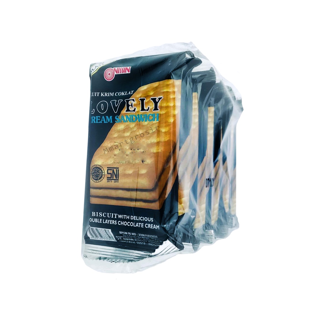 NISSIN BISKUIT KRIM COKLAT LOVELY CREAM SANDWICH 25gX 10PCS