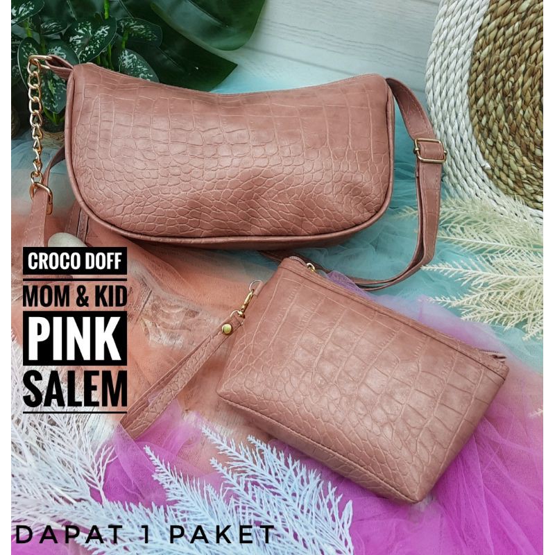 TAS CROCO DOFF MOM &amp; KID  DAPAT TAS SEKALIGUS POUCH