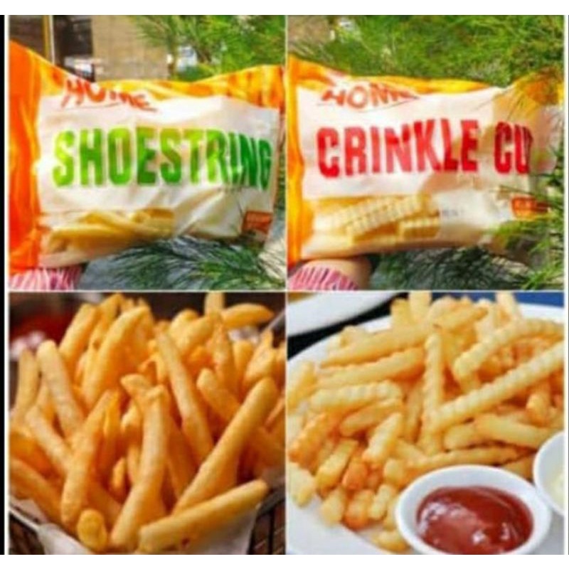 

Kentang Frozen shoestring dan crinkle 1 kg