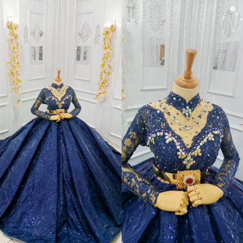 GAUN PENGANTIN BARBIE GOTIK MEWAH BEREKOR//BAJU WEDDING MODERN