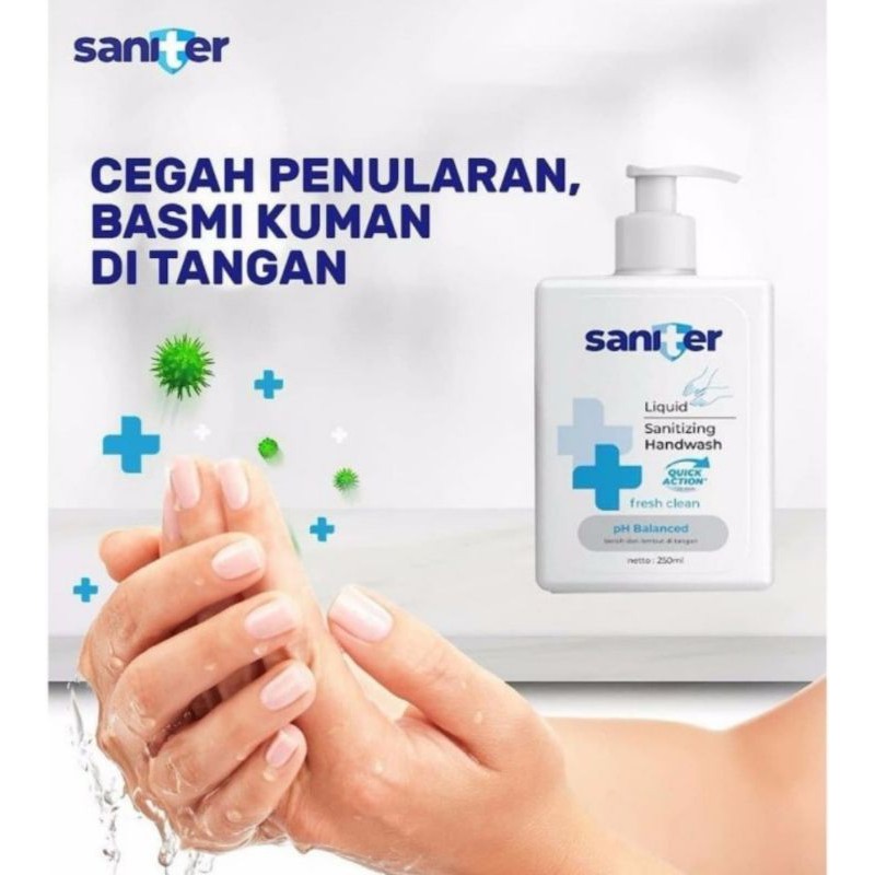 Saniter Hand Wash Sabun Cuci Tangan Botol Pump 250ML