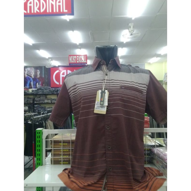 kemeja cardinal lengan pendek ori 100% size M