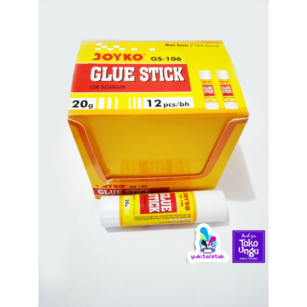 

Joyko GS-100 8gr 24pcs Glue Stick Lem Kertas