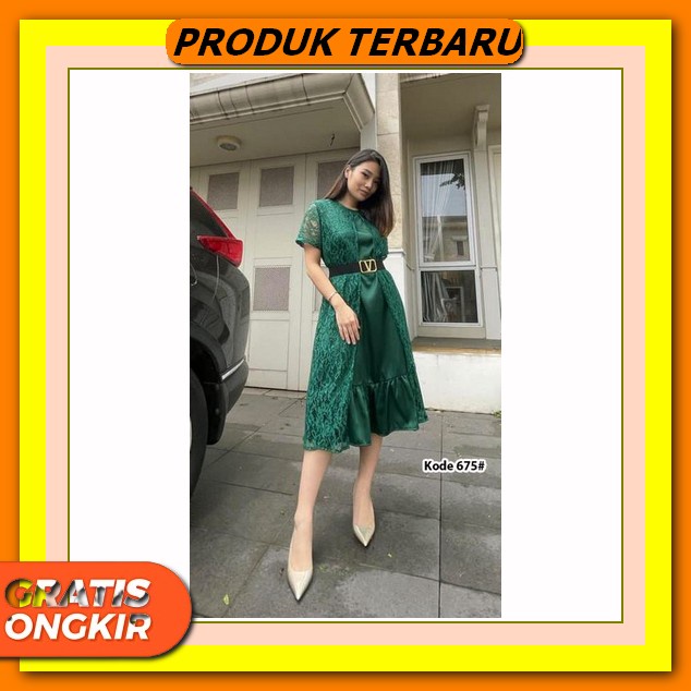 Baju Dress Pesta Natal Imlek Wanita Remaja Korea Import Murah Kekinian Terbaru 2021 Party Dress Bhan