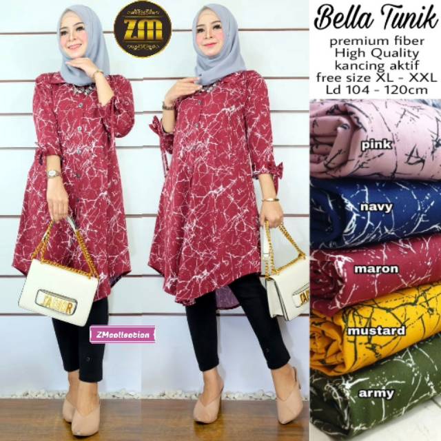 BELLA TUNIK BY ZM WAFFLE ORI HIGH QUALITY BUSUI