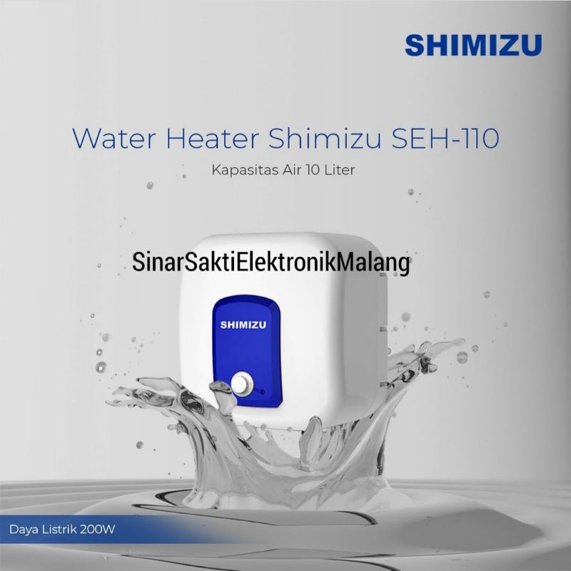 Shimizu Water Heater Listrik 10 Liter SEH 110 Pemanas Air 10L Garansi