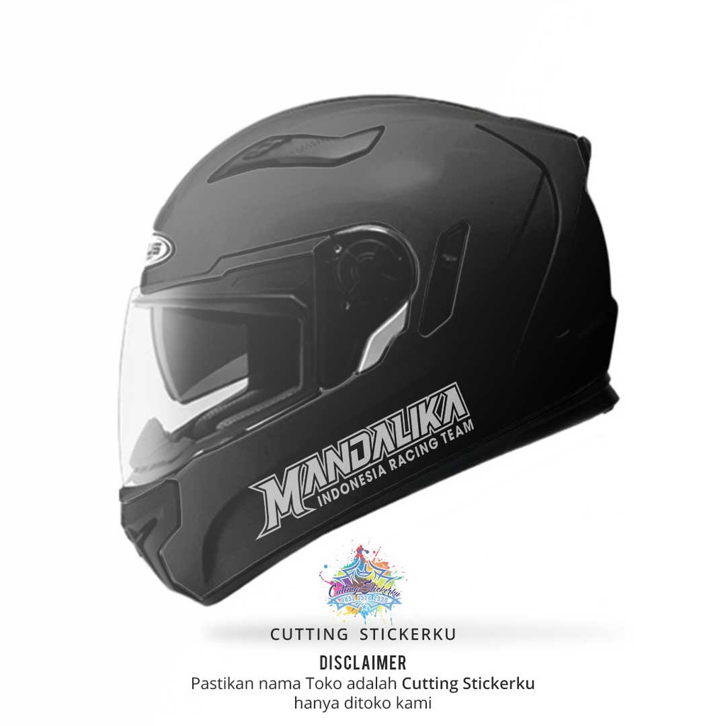 Cutting Stiker Mandalika Racing Variasi Motor Mobil Sticker Street Race Timbul Keren Nyala Dasbor Spakbor Visor Body Kaca Helm Laptop Hologram Reflective Tahan Air Setiker Bodi Samping  Jepang Matic Scoopy Vario Beat NMAX PCX Vespa Pickup Windshield