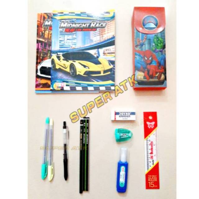 

Paket Hemat Alat Tulis / Paket Alat Tulis Murah / Alat Tulis Murah / Souvenir Alat Tulis Murah