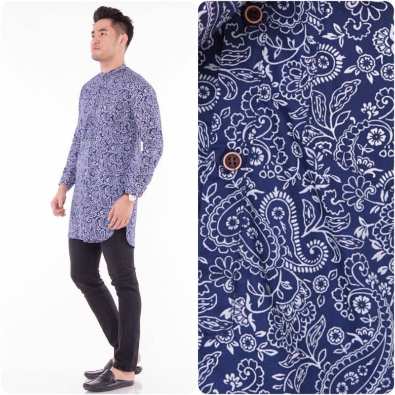 Koko Kurta Batik Lengan Panjang Koko Mix Songket Lengan Panjang