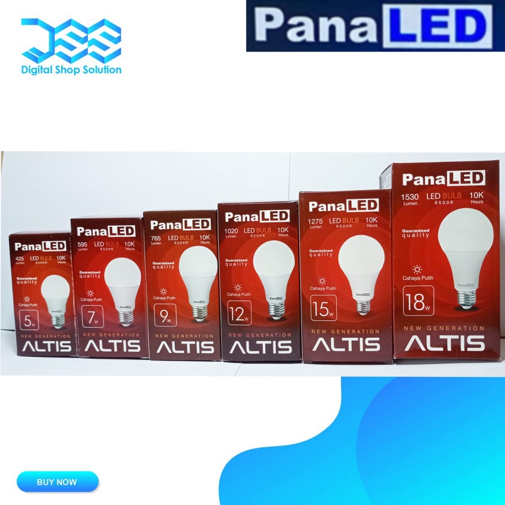 Lampu LED Murah Bohlam LED Panaled Altis Cahaya Putih Garansi 1 Tahun