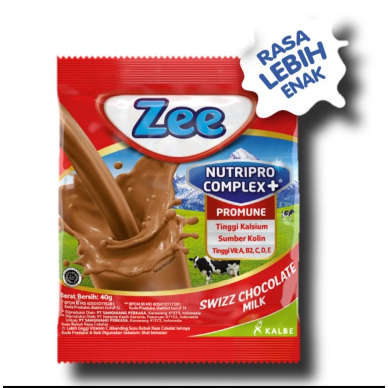 

Zee Sachet Coklat & Vanila 39 gr @ 10 Sachet